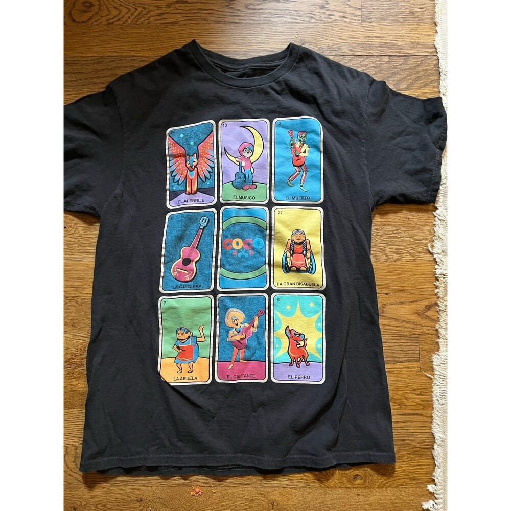 Disney COCO Tarot Card T Tee shirt Top Womens M Day of the Dead Dia de la Muerte